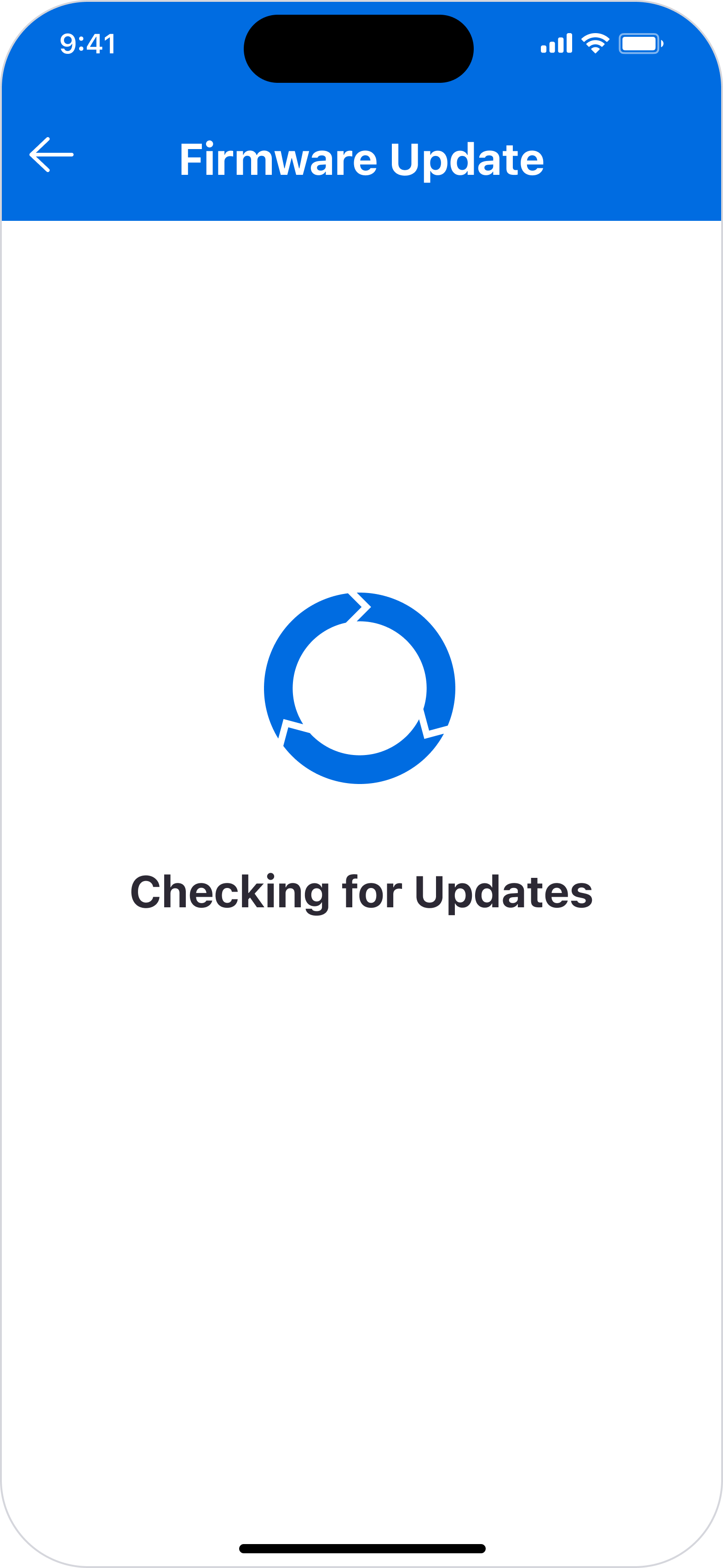 Step 3: The app will check for available updates.
