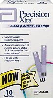 BX/10 - Precision Xtra End/Top Fill Blood Ketone Strip Manufacturer #: 7074535