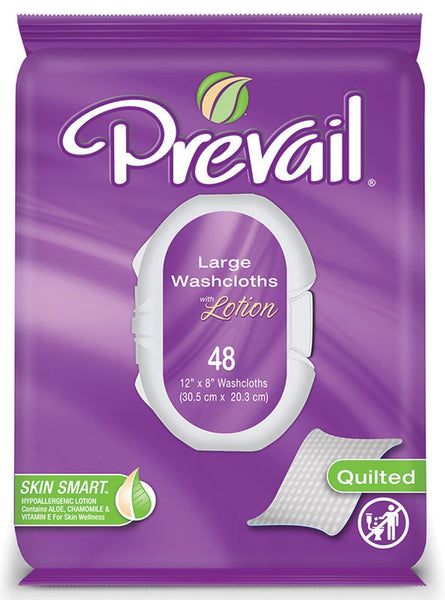 PK/48 - Prevail Disposable Adult Washcloth 12