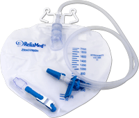 EA/1 - ReliaMed Premium Vented Drainage Bag with Double Hanger Anti-Reflux Valve 2,000 mL Manufacturer #: ND2000H